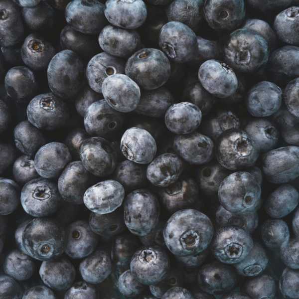 Close-up-of-blueberries-with-leaves-